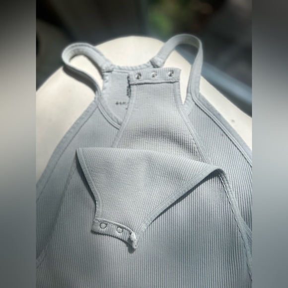 Free people happiness bodysuit m/l ribbed gray/sage - Picture 10 of 15